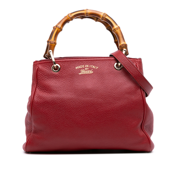 Pre-Loved Gucci Small Calfskin Bamboo Shopper Satchel - Picture 1 of 10